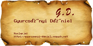 Gyurcsányi Dániel névjegykártya